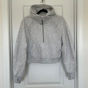 Lululemon Scuba Oversized 1/2 Zip Hoodie Heather Grey